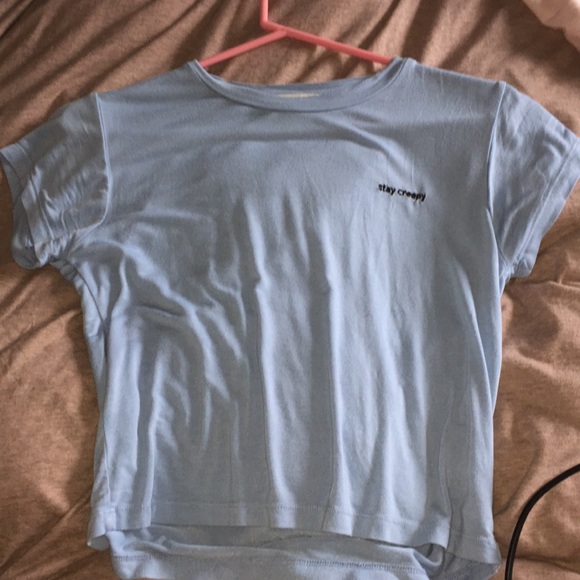 Blue “stay creepy” tee - Picture 1 of 3